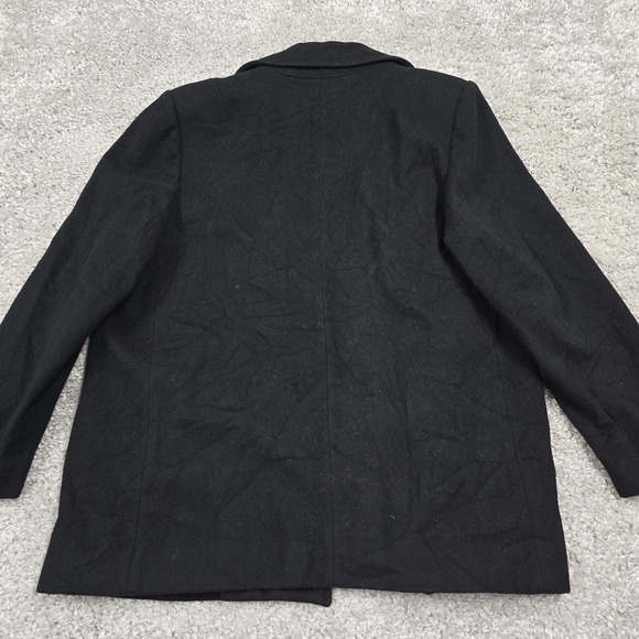 Vintage Mackintosh Peacoat Womens XL Black Wool Classic Made in USA READ - Picture 10 of 14